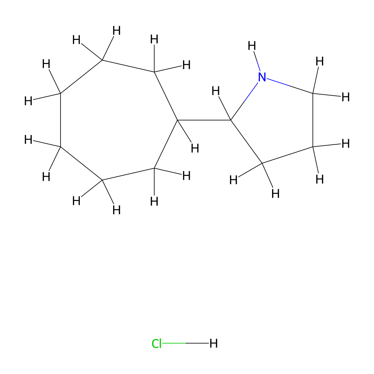 2-Cycloheptylpyrrolidine hydrochloride molecular structure, CAS 1889950-84-8