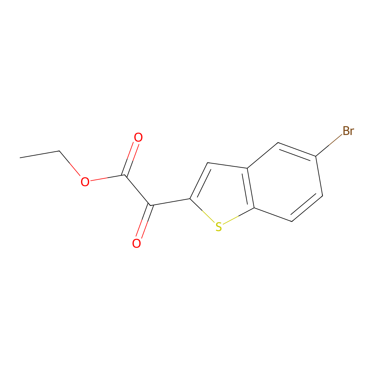 Ethyl 5-bromo-alpha-oxobenZo[b]thiophene-2-acetate molecular structure, CAS 1889978-81-7