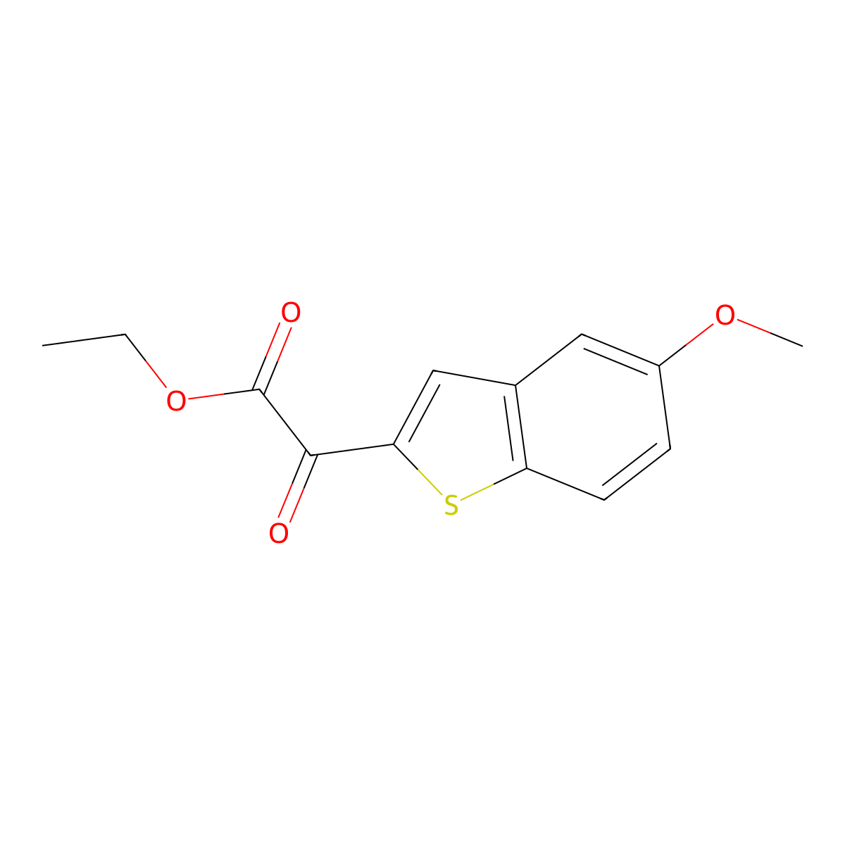 Ethyl 5-methoxy-alpha-oxobenZo[b]thiophene-2-acetate molecular structure, CAS 1889978-86-2
