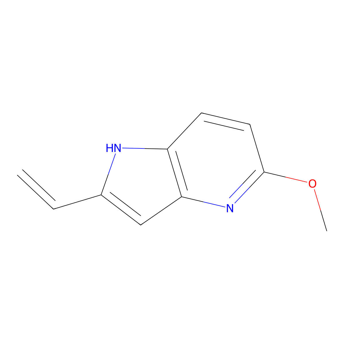 5-Methoxy-2-vinyl-1H-pyrrolo[3,2-b]pyridine molecular structure, CAS 188999-31-7