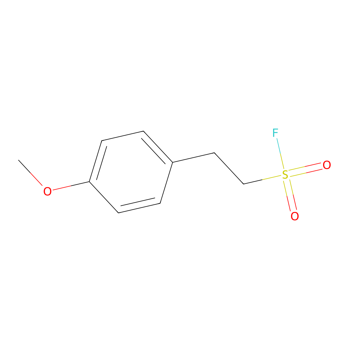 2-(4-Methoxyphenyl)ethane-1-sulfonyl fluoride molecular structure, CAS 1889991-14-3