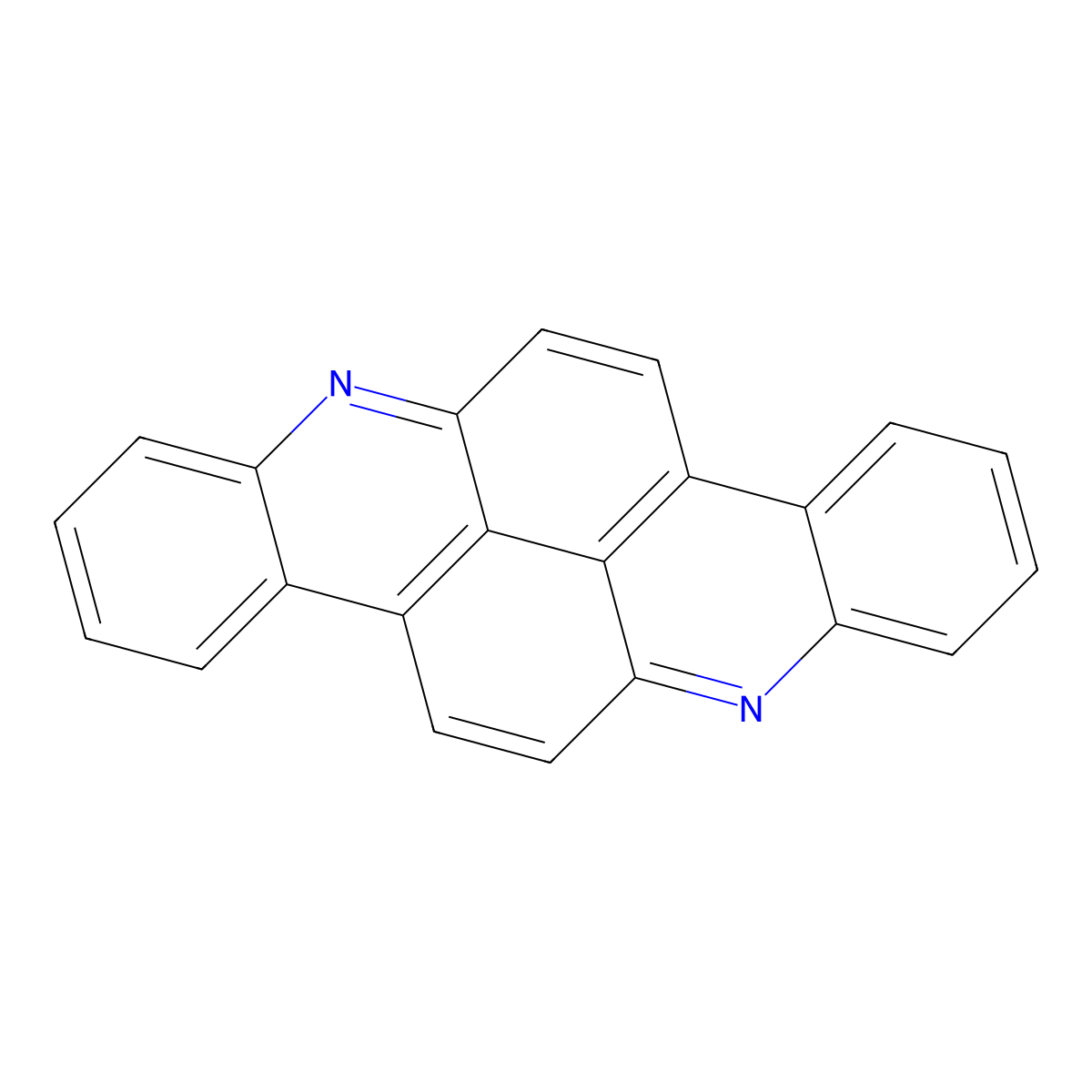 Acridino(2,1,9-mna)acridine molecular structure, CAS 189-66-2