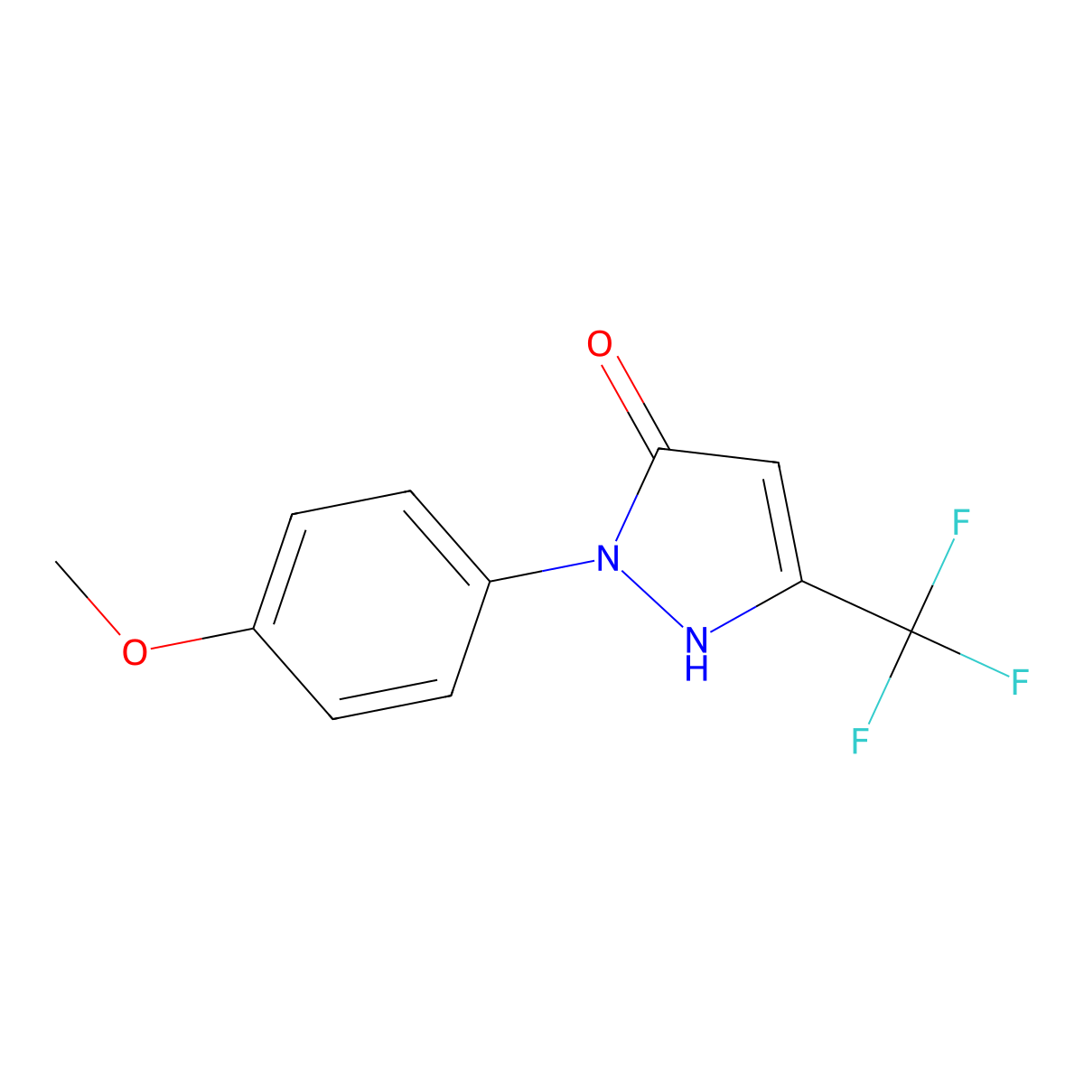 1-(4-methoxyphenyl)-3-(trifluoromethyl)-1H-pyrazol-5-ol molecular structure, CAS 189004-96-4