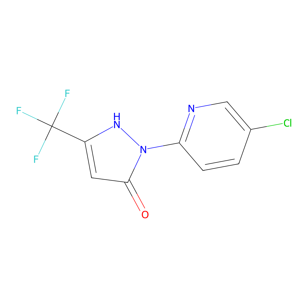 1-(5-chloro-2-pyridinyl)-3-(trifluoromethyl)-1H-pyrazol-5-ol molecular structure, CAS 189005-07-0