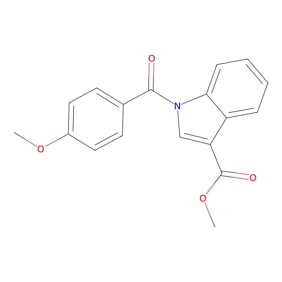 Methyl 1-(4-methoxybenzoyl)-1H-indole-3-carboxylate molecular structure, CAS 189006-31-3