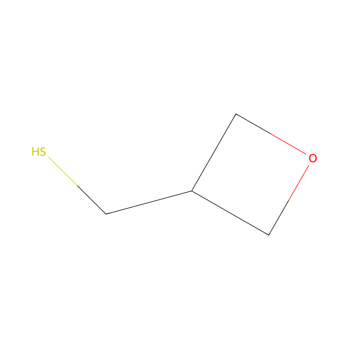 (Oxetan-3-yl)methanethiol molecular structure, CAS 1890079-79-4