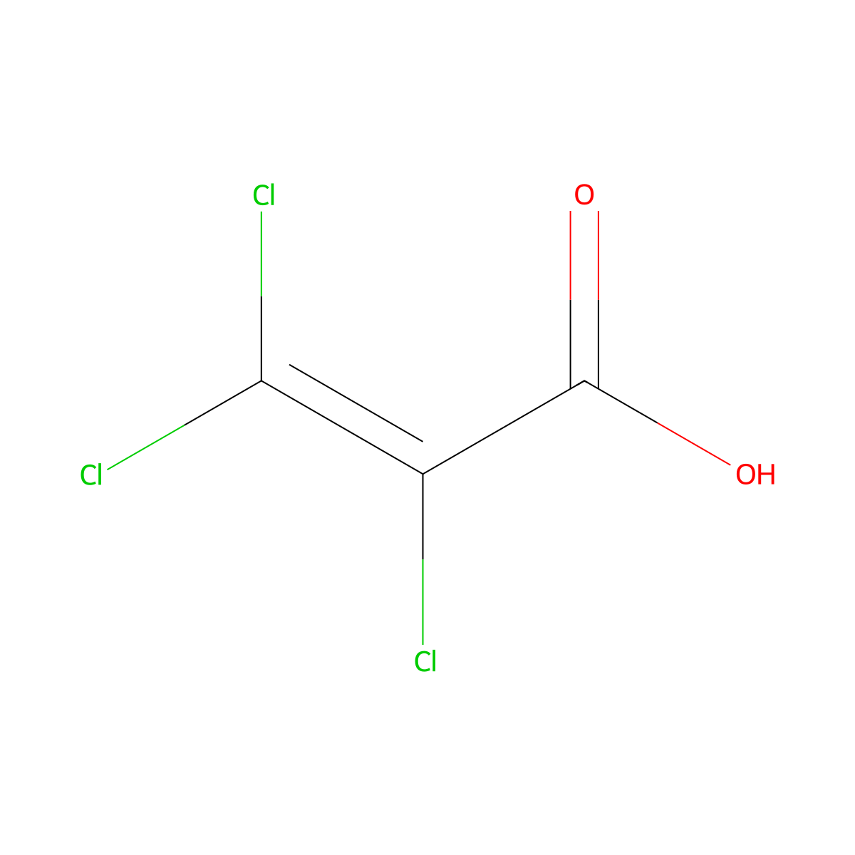 2,3,3-Trichloroacrylic acid molecular structure, CAS 18901-22-9