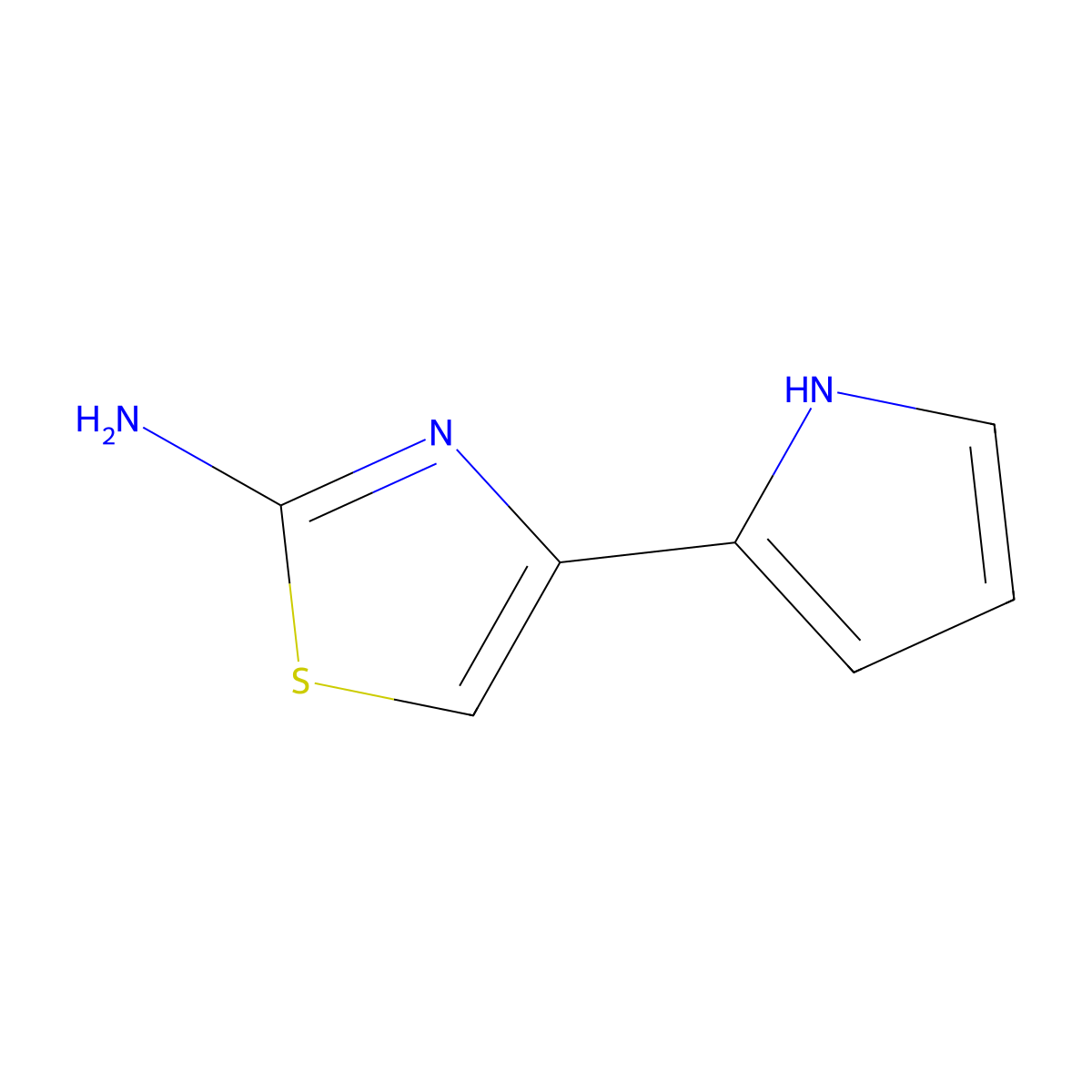 4-(1H-pyrrol-2-yl)-1,3-thiazol-2-amine molecular structure, CAS 189011-25-4