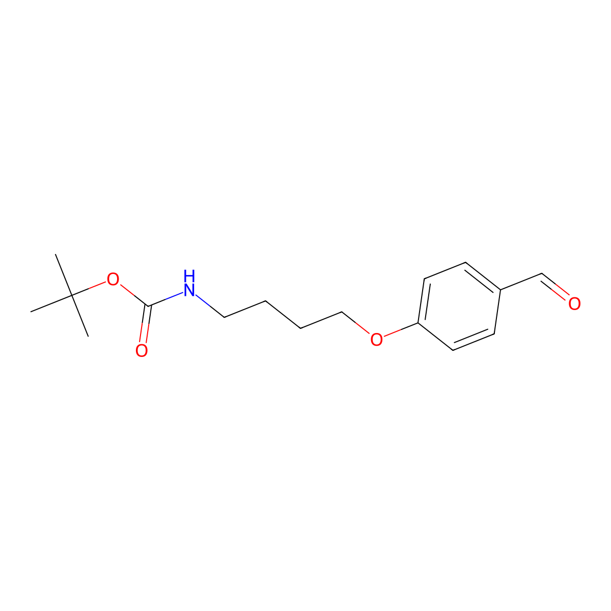 Tert-butyl (4-(4-formylphenoxy)butyl)carbamate molecular structure, CAS 1890112-09-0