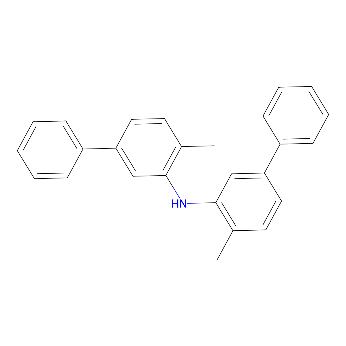 Bis(4-methyl-[1,1'-biphenyl]-3-yl)amine molecular structure, CAS 1890112-76-1