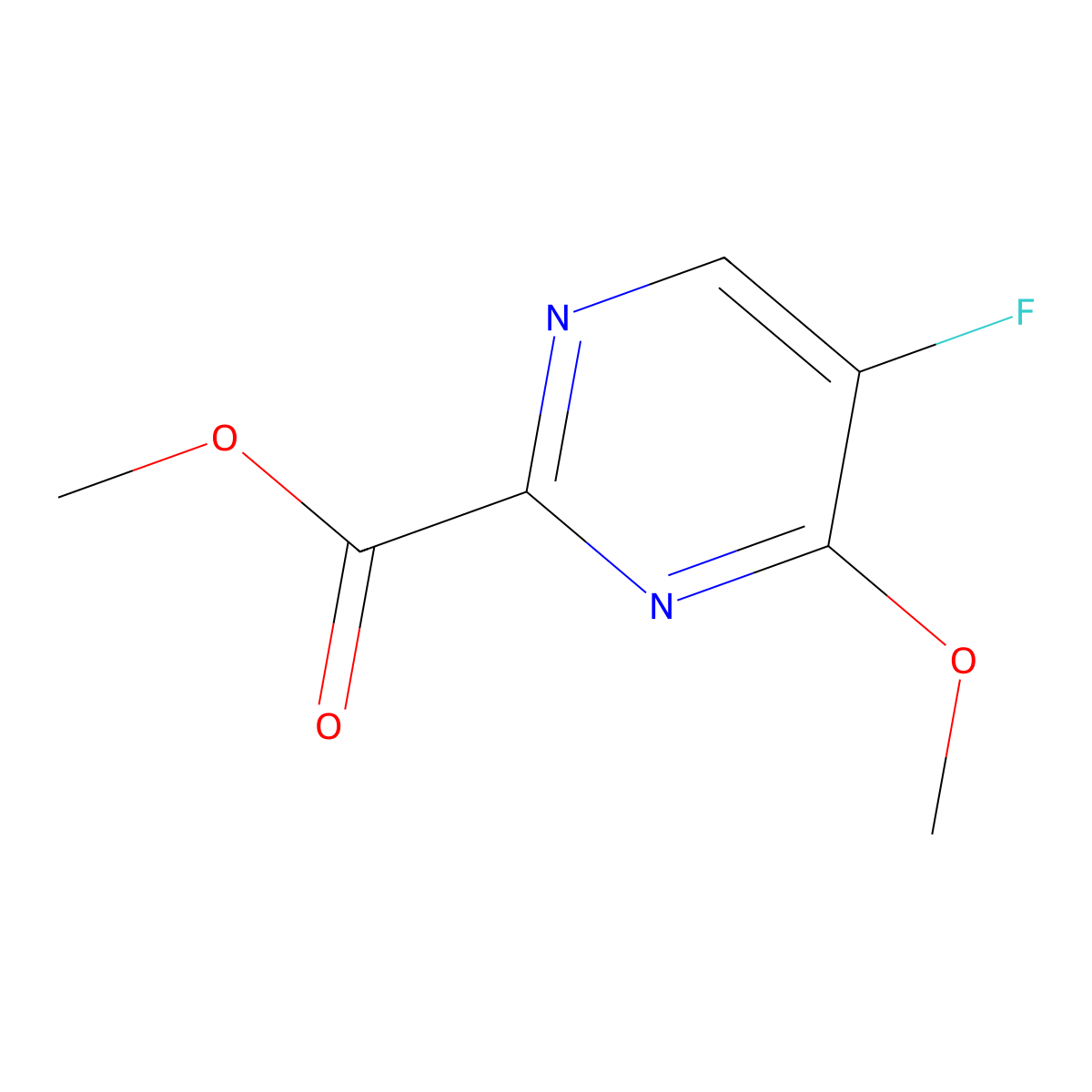Methyl5-fluoro-4-methoxypyrimidine-2-carboxylate molecular structure, CAS 1890117-17-5