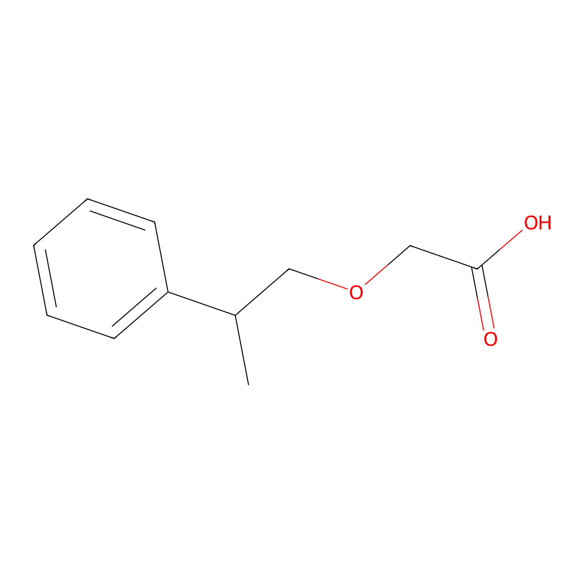 2-(2-Phenylpropoxy)acetic acid molecular structure, CAS 189012-79-1