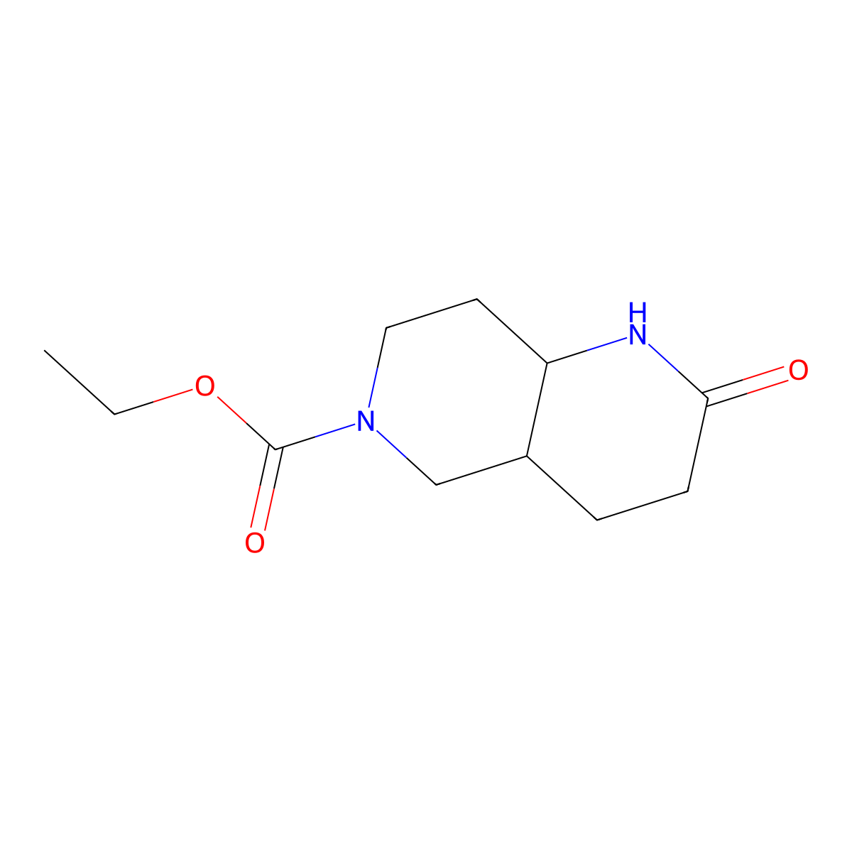 Ethyl (4aS,8aR)-2-oxooctahydro-1,6-naphthyridine-6(2H)-carboxylate molecular structure, CAS 1890133-99-9