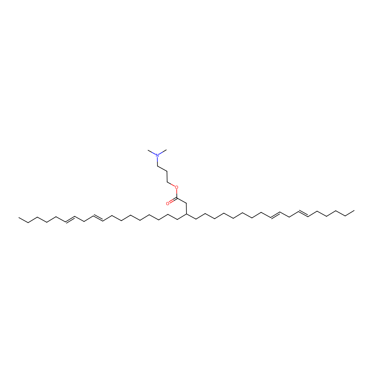 3-(Dimethylamino)propyl(12z,15z)-3-[(9z,12z)-octadeca-9,12-dien-1-yl]henicosa-12,15-dienoate molecular structure, CAS 1890135-70-2