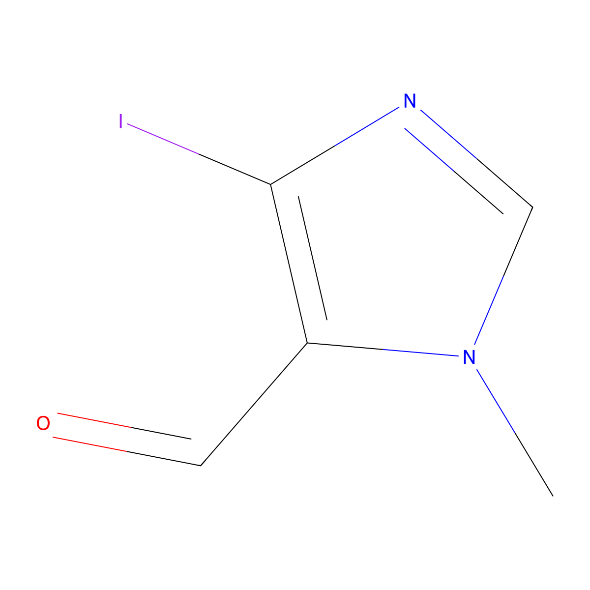 4-Iodo-1-methyl-1H-imidazole-5-carbaldehyde molecular structure, CAS 189014-13-9