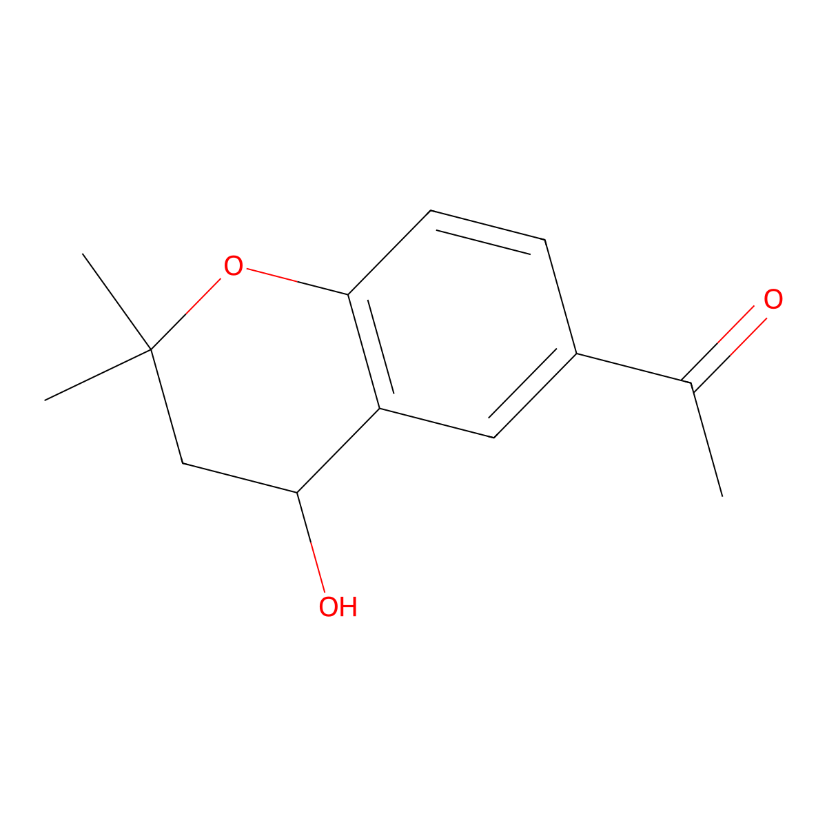 1-(4-Hydroxy-2,2-dimethylchroman-6-yl)ethanone molecular structure, CAS 1890153-71-5