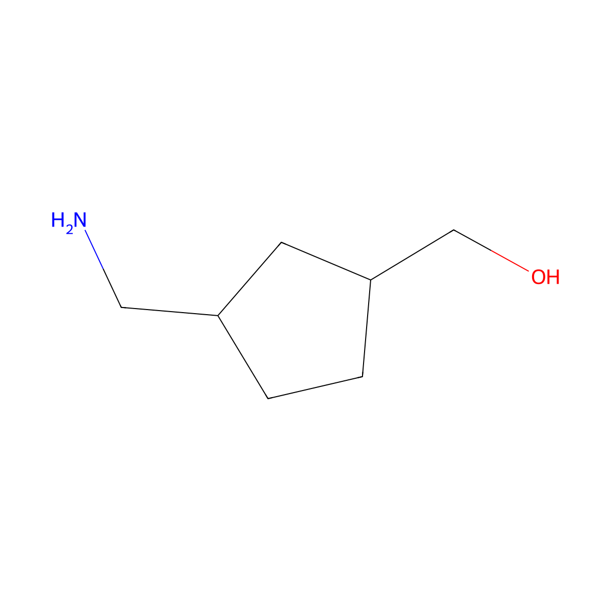 [(1S,3R)-3-(aminomethyl)cyclopentyl]methanol molecular structure, CAS 1890165-98-6