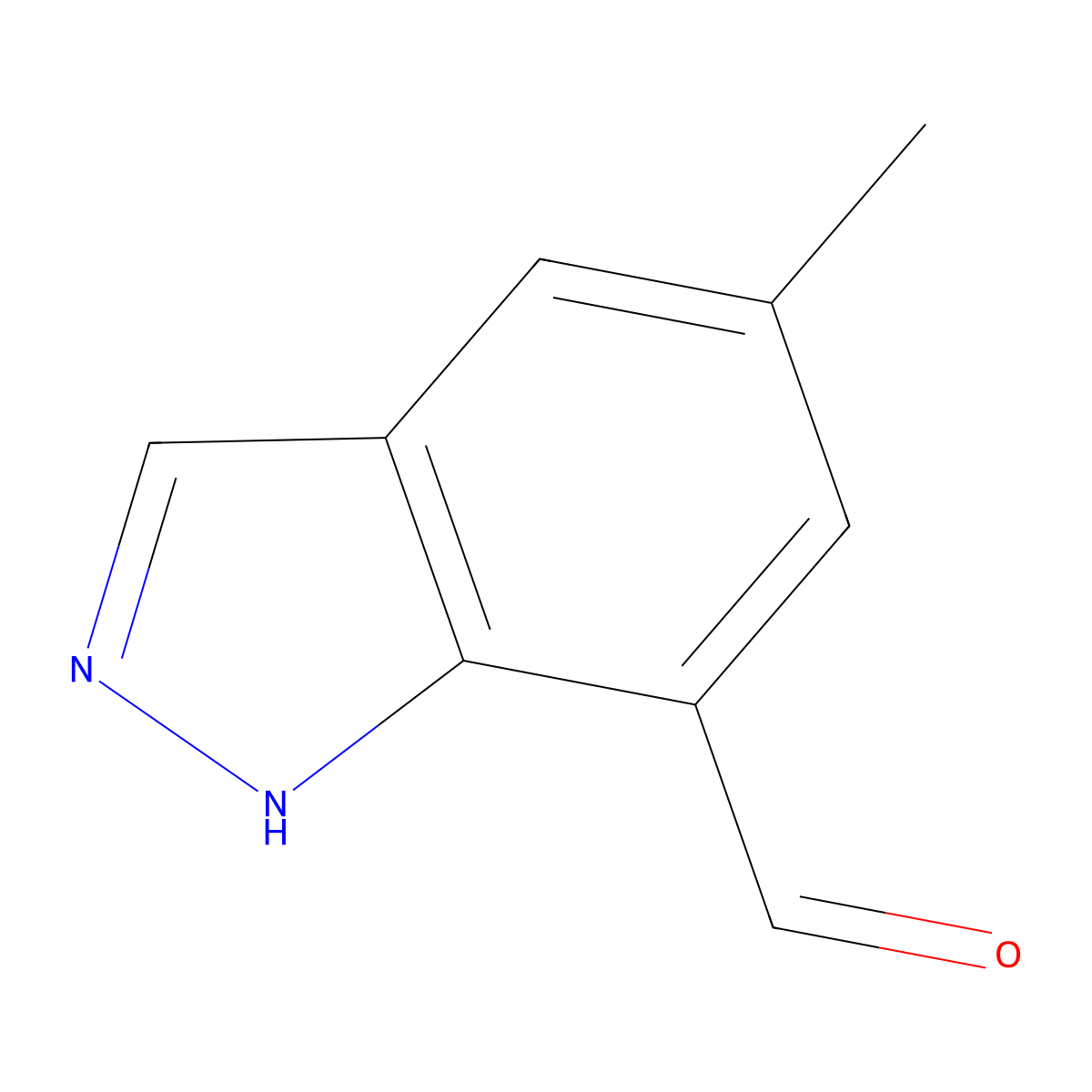 5-methyl-1H-indazole-7-carbaldehyde molecular structure, CAS 1890167-88-0