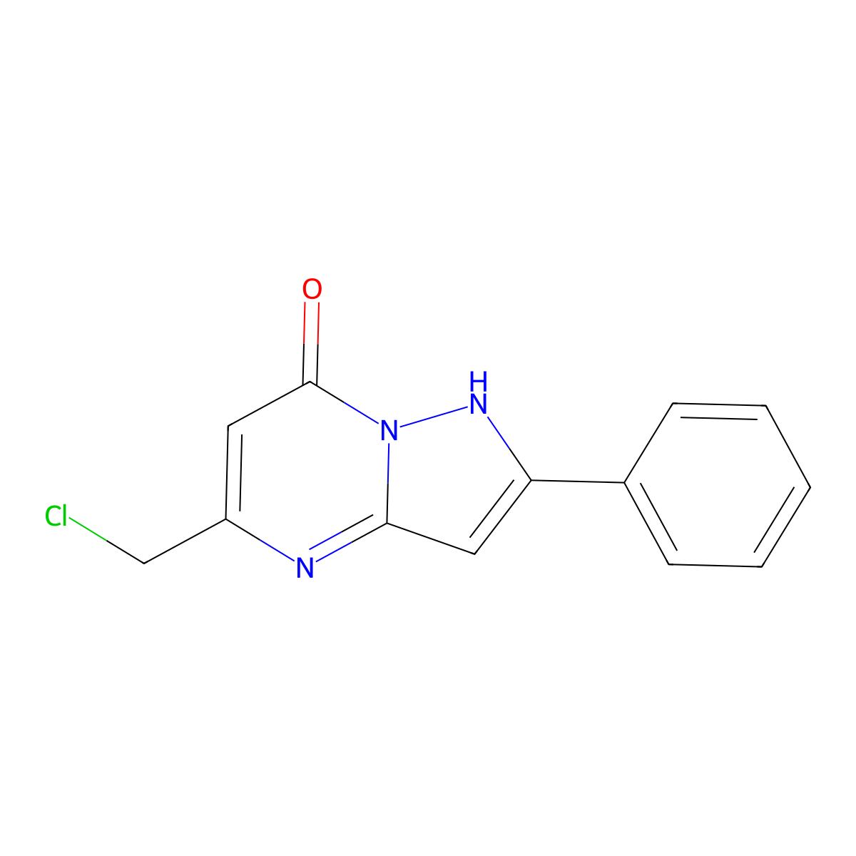 5-(Chloromethyl)-2-phenylpyrazolo[1,5-a]pyrimidin-7-ol molecular structure, CAS 189018-16-4