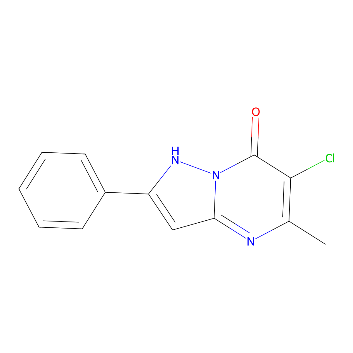 6-Chloro-5-methyl-2-phenylpyrazolo[1,5-a]pyrimidin-7-ol molecular structure, CAS 189018-17-5
