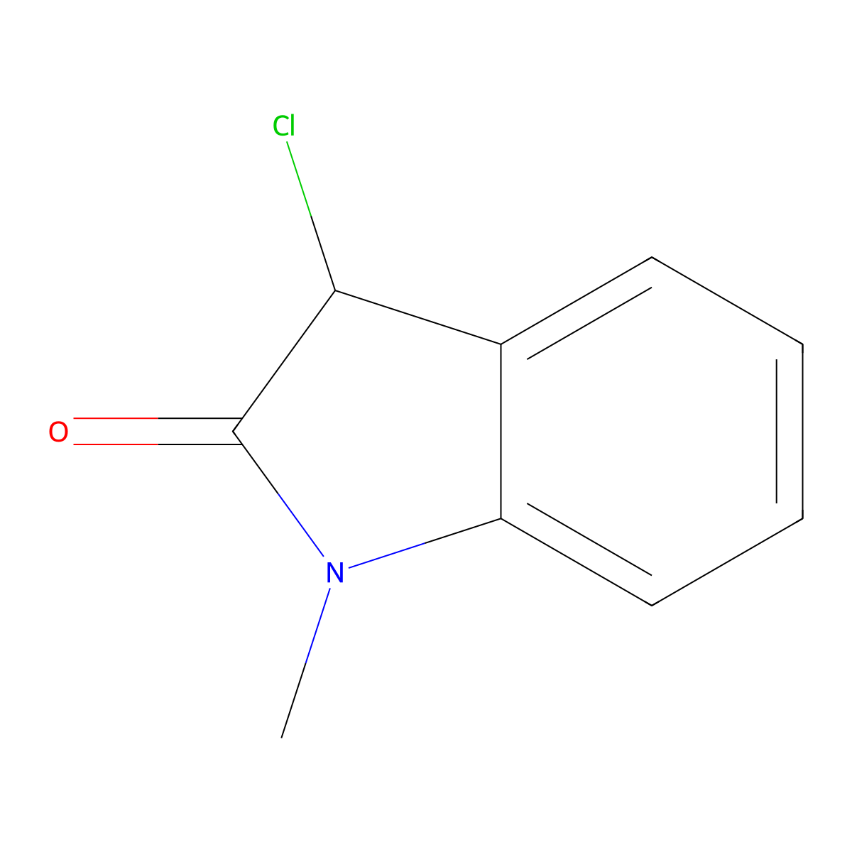 3-chloro-1-methyl-2,3-dihydro-1H-indol-2-one molecular structure, CAS 1890184-25-4