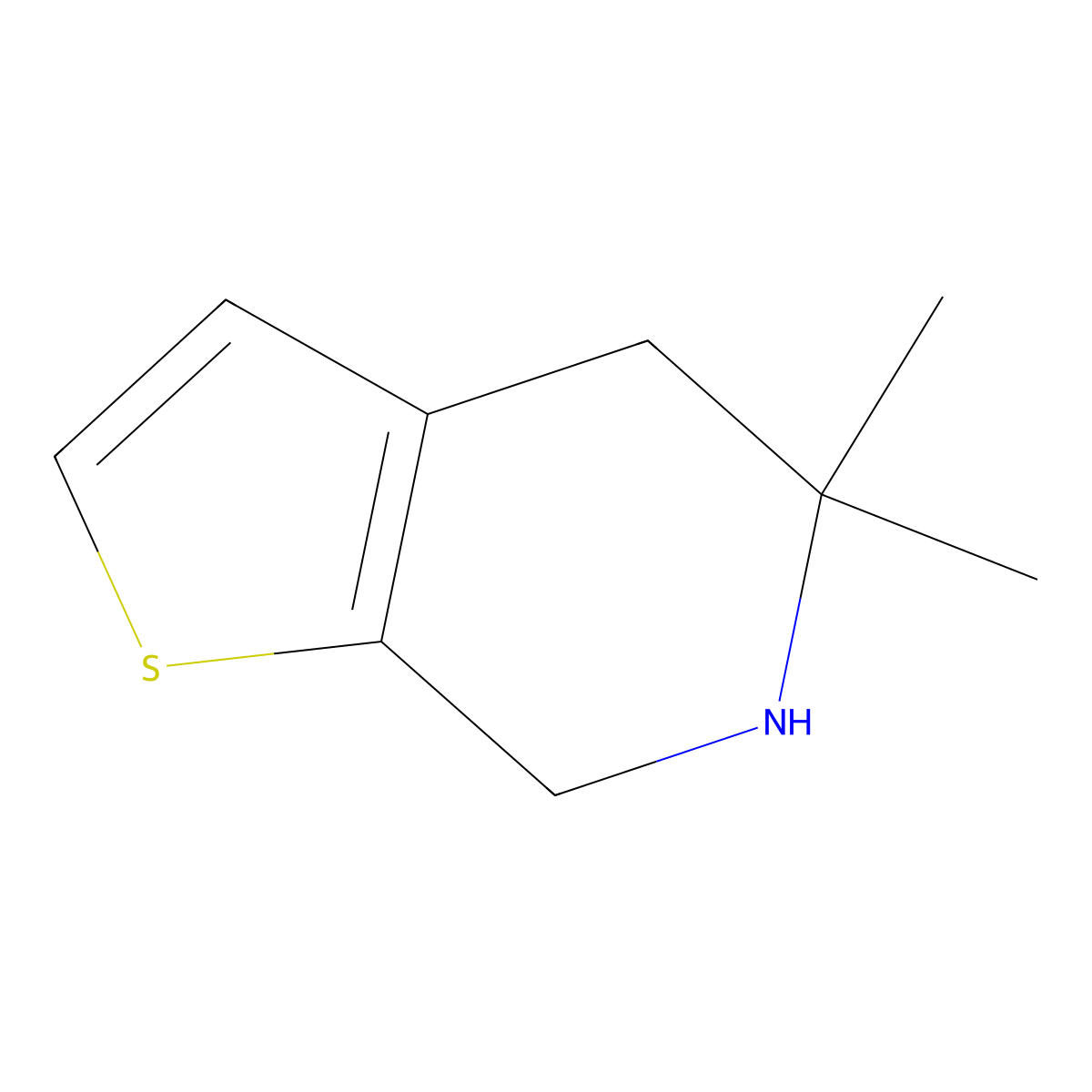 5,5-Dimethyl-4,5,6,7-tetrahydrothieno[2,3-c]pyridine molecular structure, CAS 189019-45-2