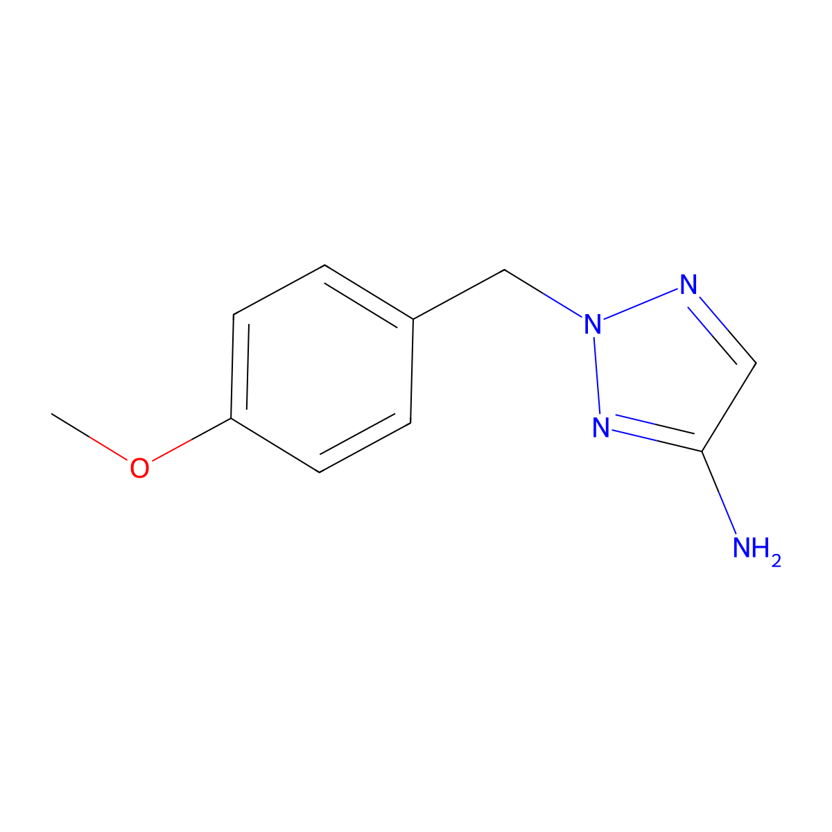 2-[(4-Methoxyphenyl)methyl]triazol-4-amine molecular structure, CAS 1890205-27-2