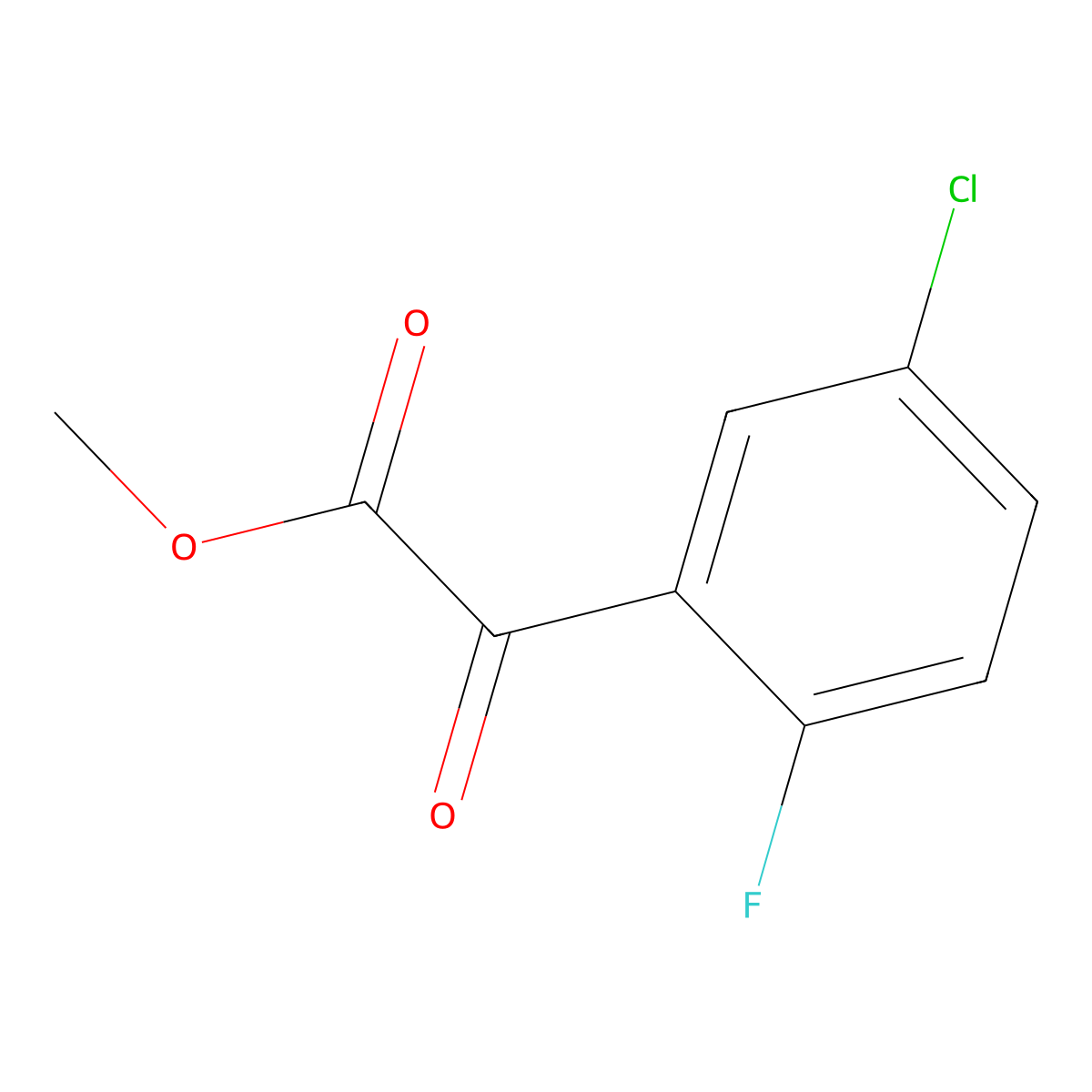 Methyl 5-chloro-2-fluoro-alpha-oxobenZeneacetate molecular structure, CAS 1890250-72-2