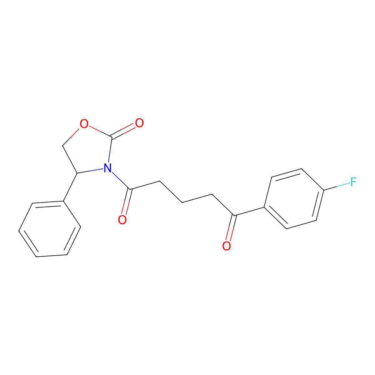 (S)-1-(4-Fluorophenyl)-5-(2-oxo-4-phenyloxazolidin-3-yl)pentane-1,5-dione molecular structure, CAS 189028-93-1