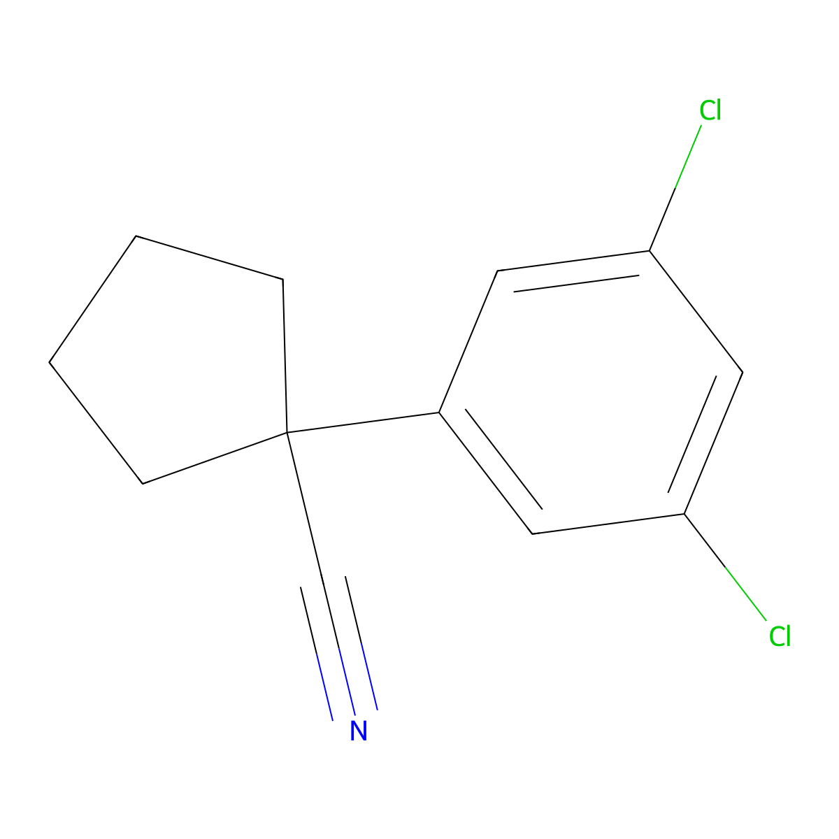 1-(3,5-Dichlorophenyl)cyclopentanecarbonitrile molecular structure, CAS 1890281-71-6