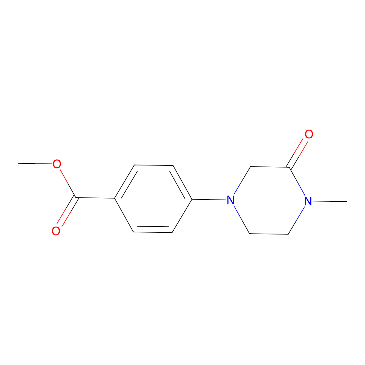 Methyl 4-(4-methyl-3-oxopiperazin-1-yl)benzoate molecular structure, CAS 1890293-33-0