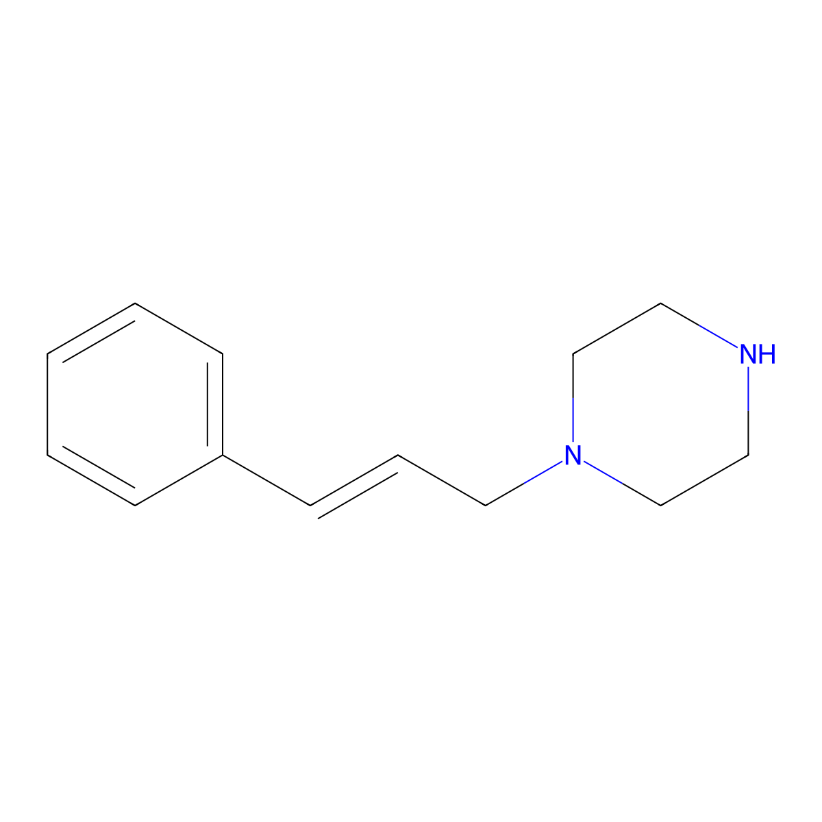 1-Cinnamylpiperazine molecular structure, CAS 18903-01-0