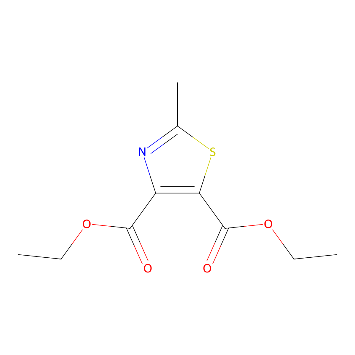Diethyl 2-methyl-1,3-thiazole-4,5-dicarboxylate molecular structure, CAS 18903-17-8