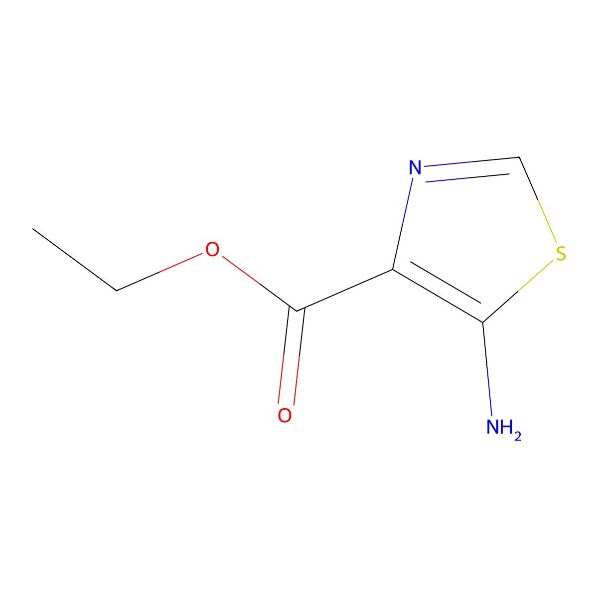 Ethyl 5-amino-1,3-thiazole-4-carboxylate molecular structure, CAS 18903-18-9
