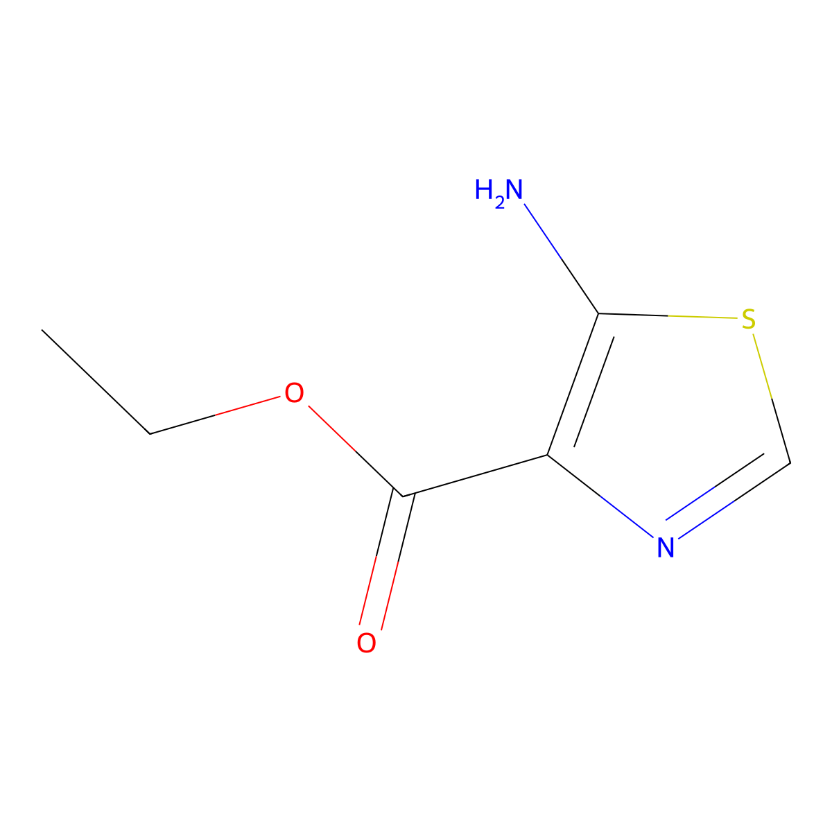Ethyl 5-amino-1,3-thiazole-4-carboxylate molecular structure, CAS 18903-18-9