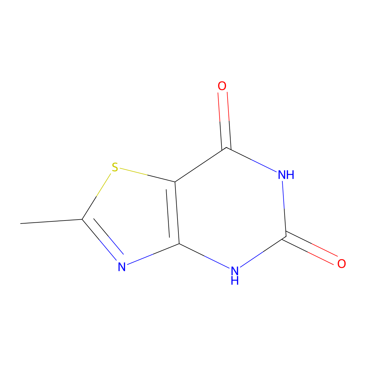 2-Methylthiazolo[4,5-d]pyrimidine-5,7(4H,6H)-dione molecular structure, CAS 18903-26-9