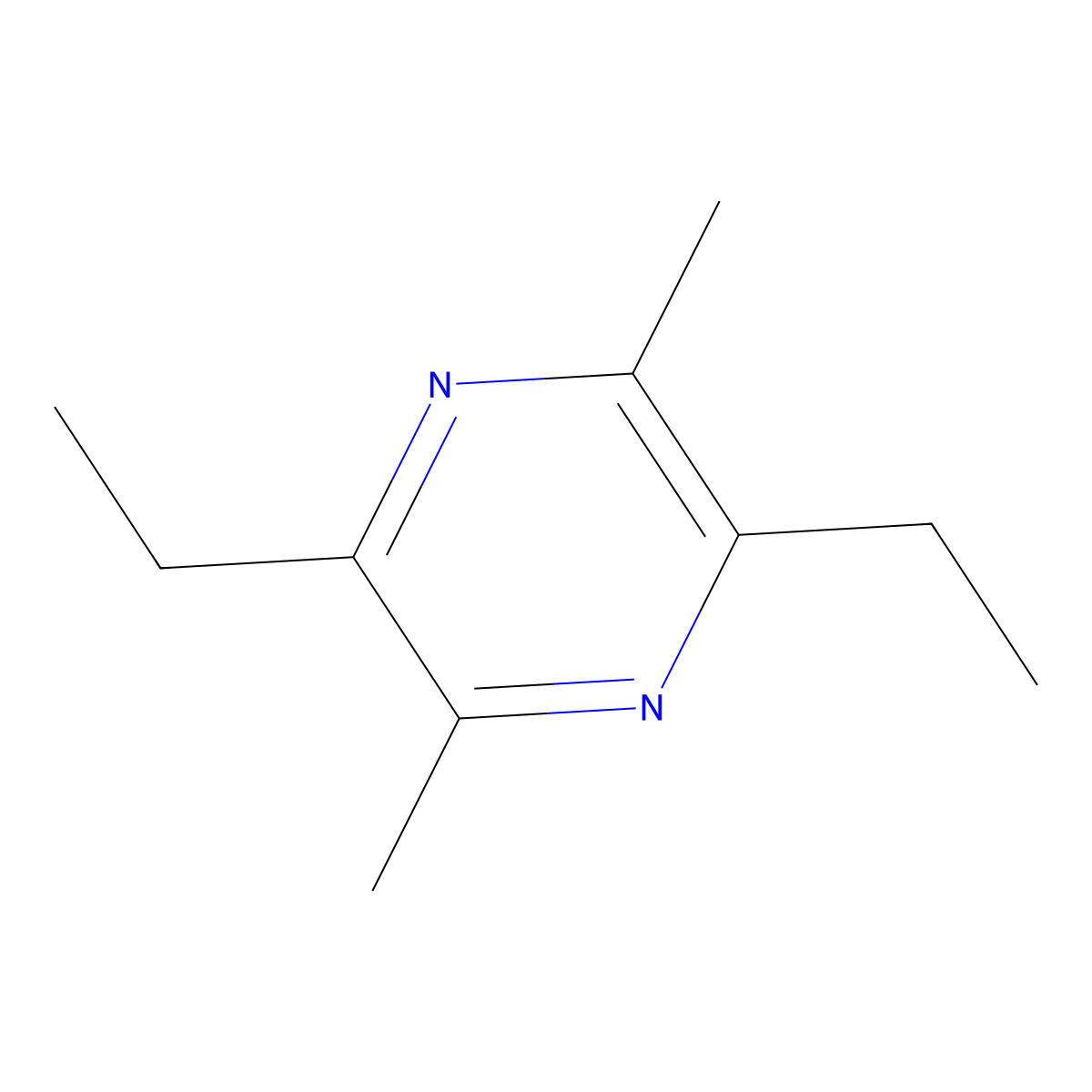 2,5-Diethyl-3,6-dimethylpyrazine molecular structure, CAS 18903-30-5