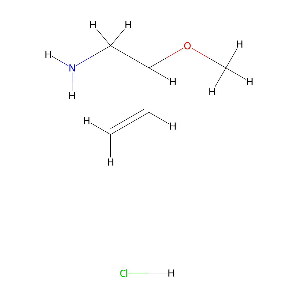 2-Methoxybut-3-en-1-amine hydrochloride molecular structure, CAS 18903-45-2