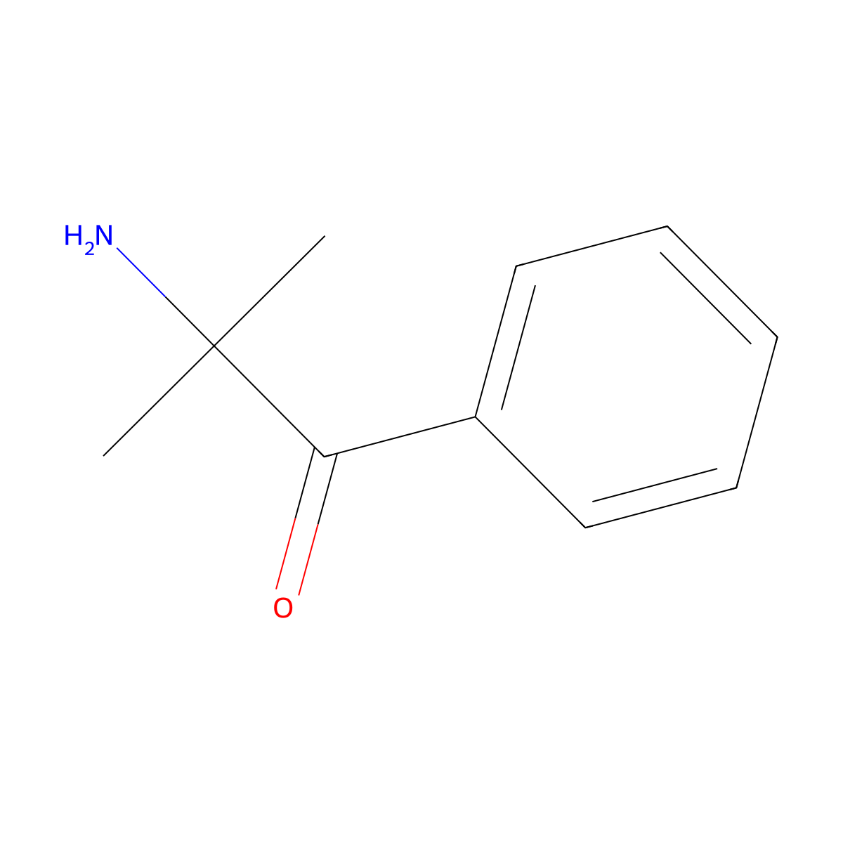 2-Amino-2-methyl-1-phenylpropan-1-one molecular structure, CAS 18903-69-0