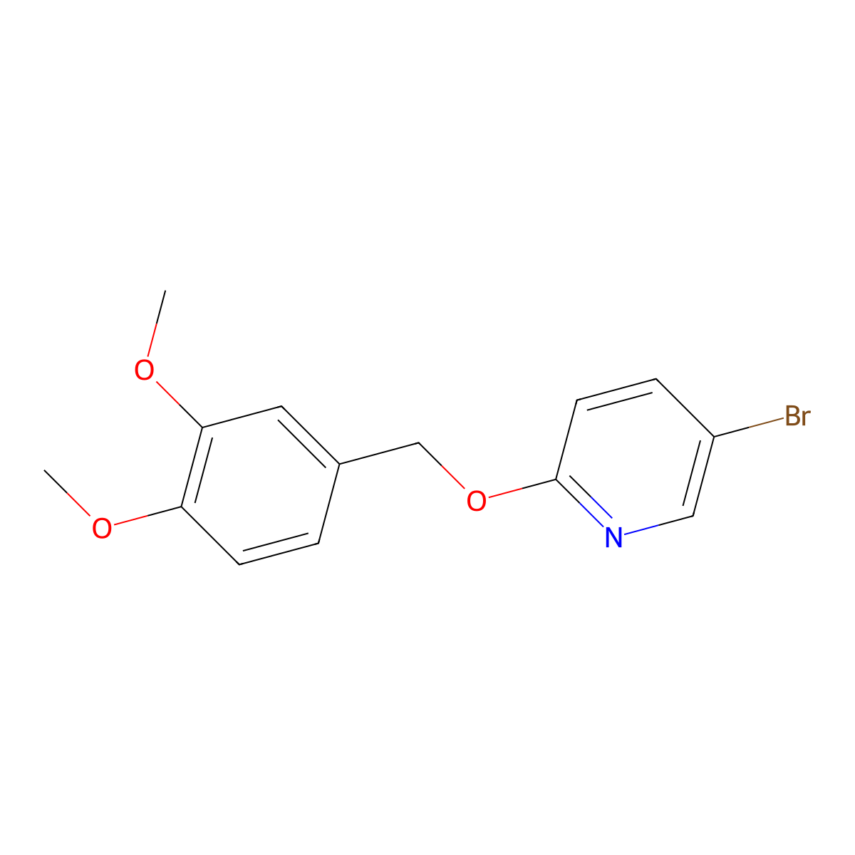5-Bromo-2-(3,4-dimethoxybenzyloxy)pyridine molecular structure, CAS 1890308-04-9