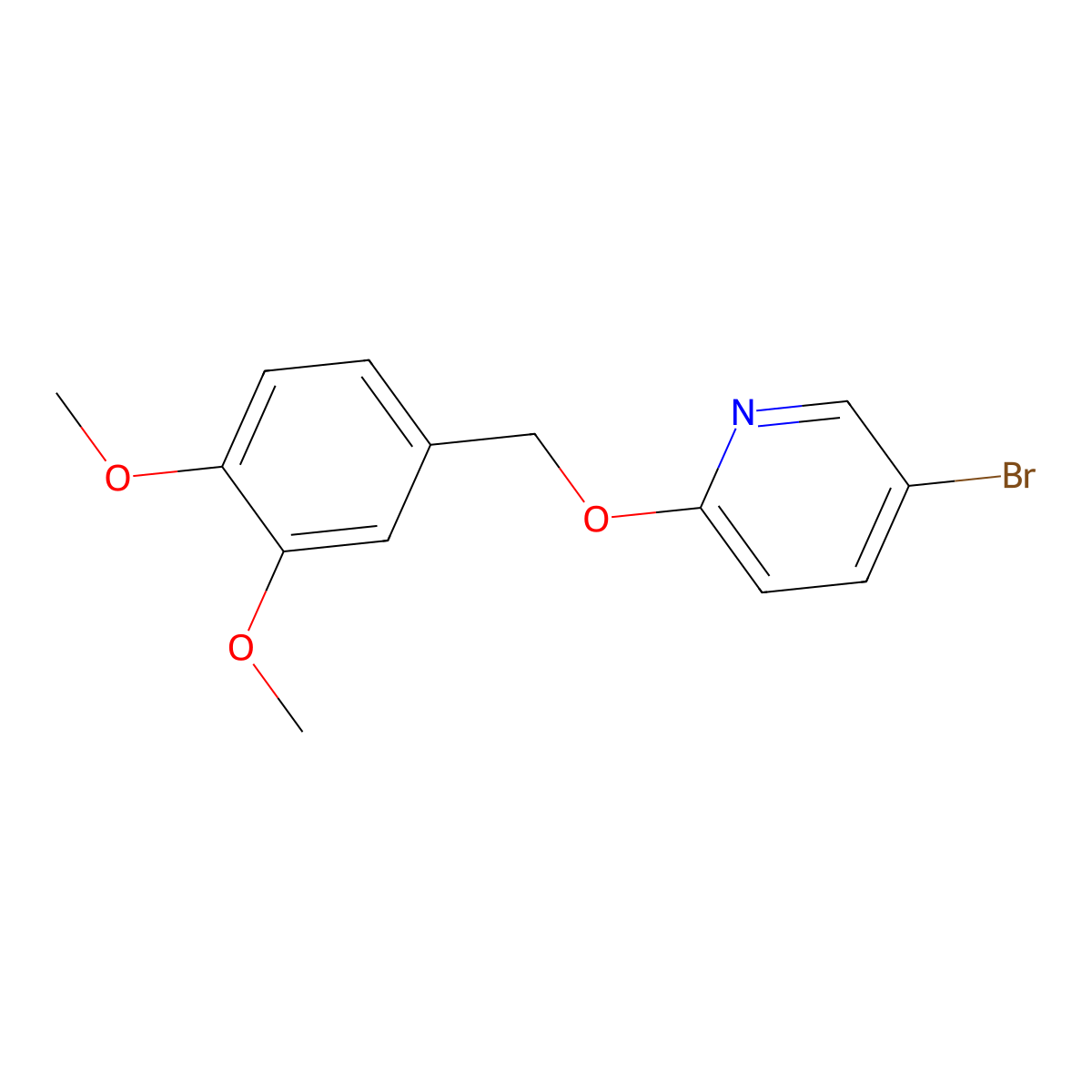 5-Bromo-2-(3,4-dimethoxybenzyloxy)pyridine molecular structure, CAS 1890308-04-9