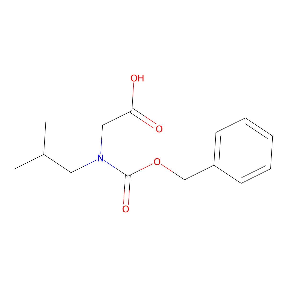 n-((Benzyloxy)carbonyl)-n-isobutylglycine molecular structure, CAS 189031-00-3