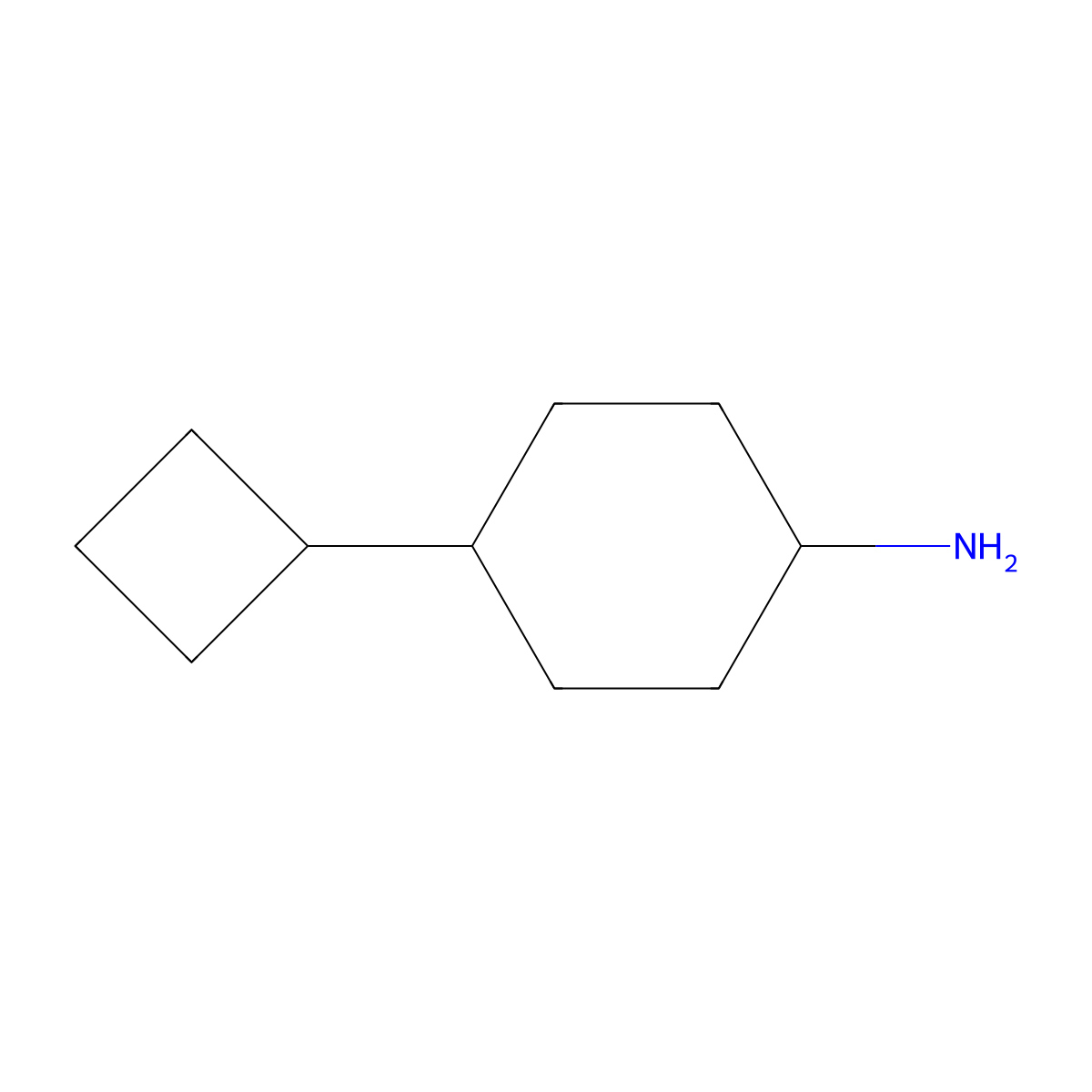 4-Cyclobutylcyclohexan-1-amine molecular structure, CAS 1890319-33-1