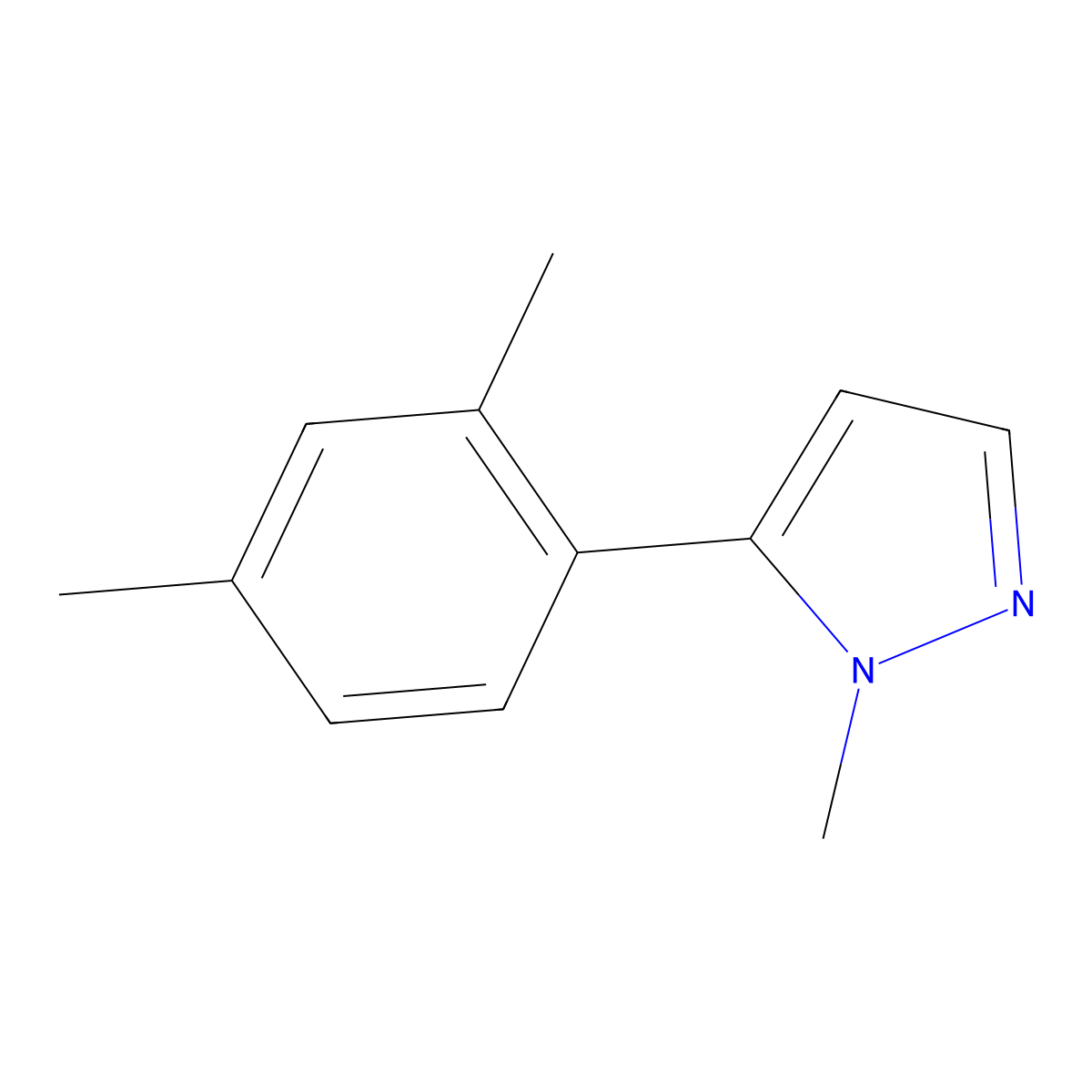 5-(2,4-Dimethylphenyl)-1-methylpyrazole molecular structure, CAS 1890329-23-3