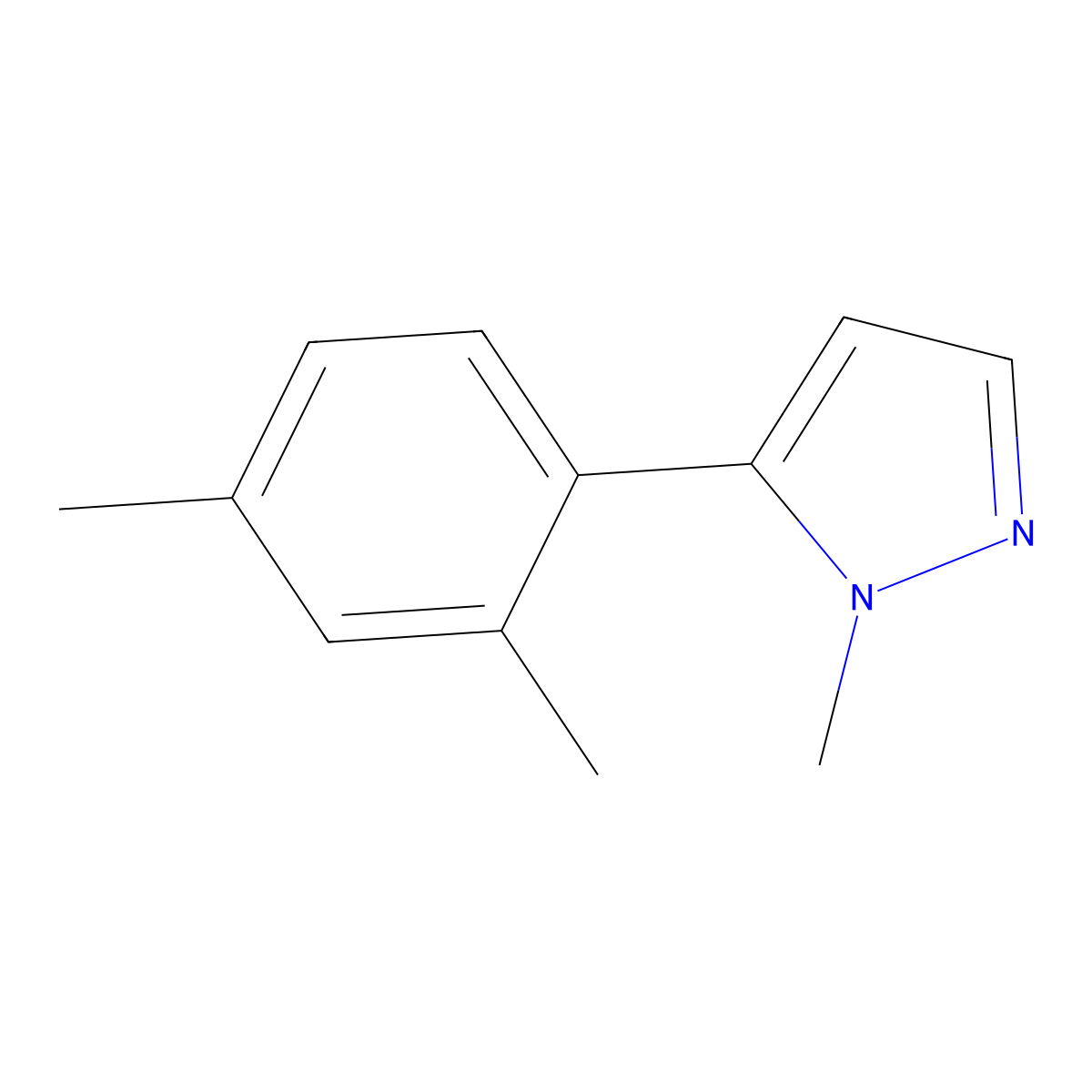5-(2,4-Dimethylphenyl)-1-methylpyrazole molecular structure, CAS 1890329-23-3
