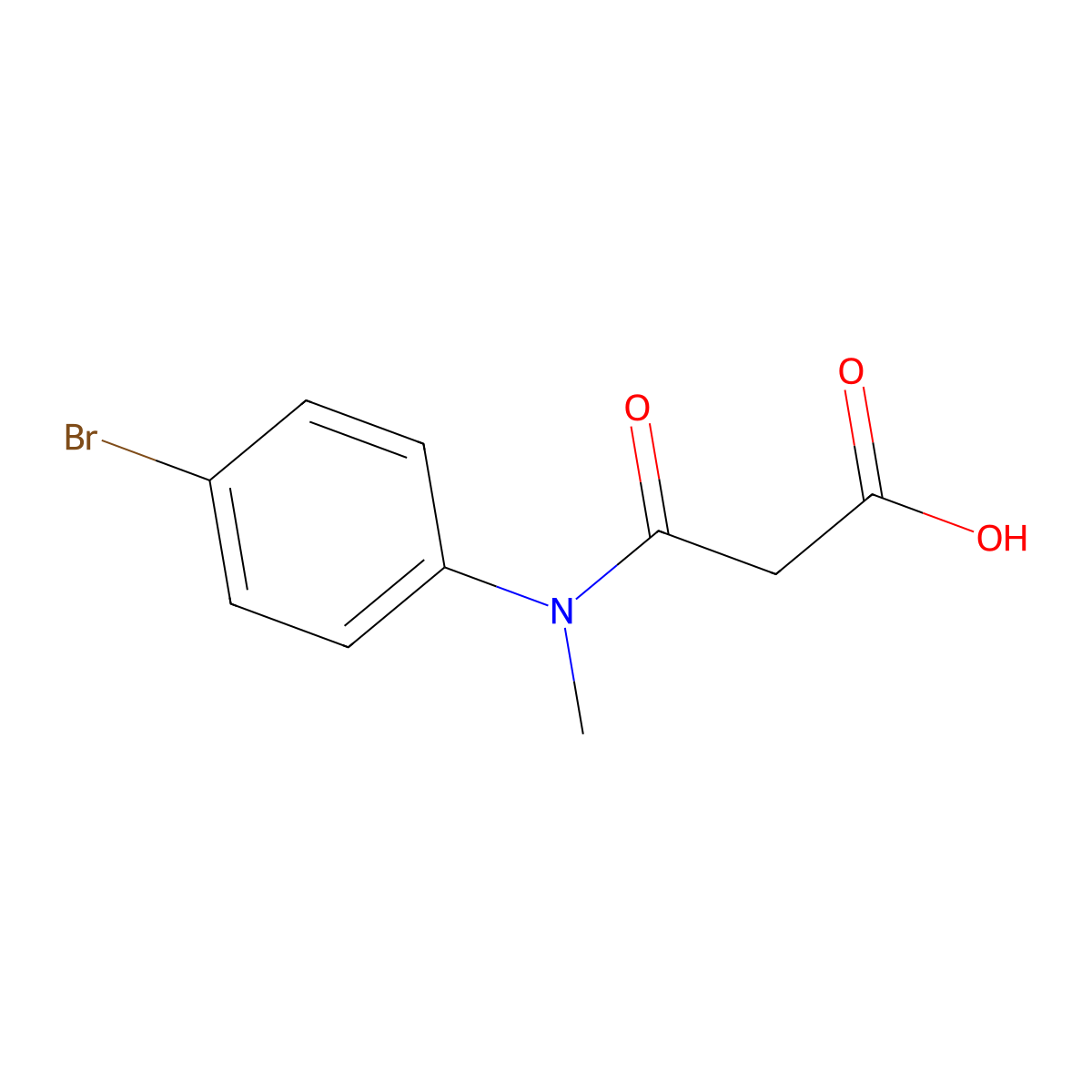 2-[(4-Bromophenyl)(methyl)carbamoyl]acetic acid molecular structure, CAS 1890335-43-9