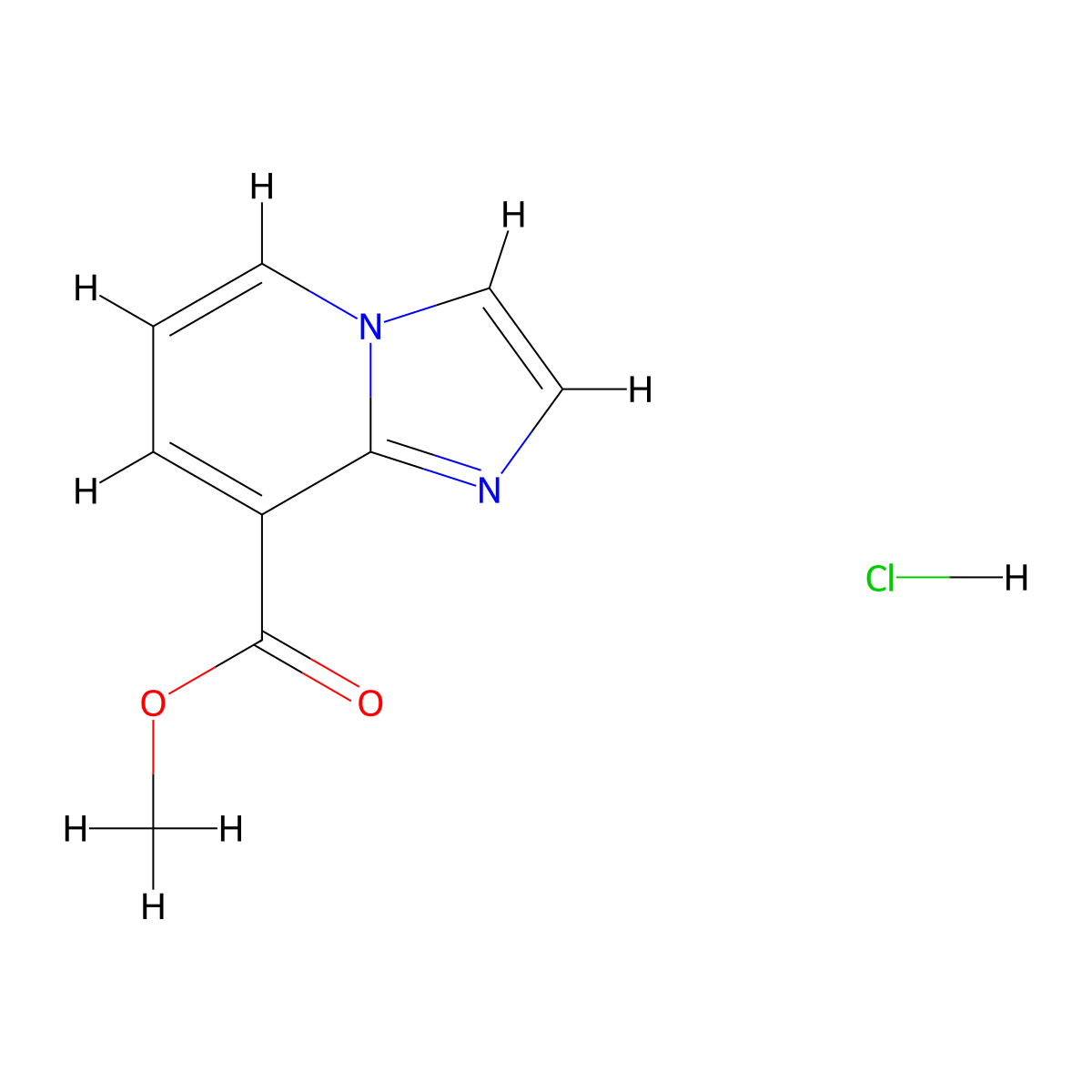 Imidazo[1,2-a]pyridine-8-carboxylic acid methyl ester hydrochloride molecular structure, CAS 1890343-16-4