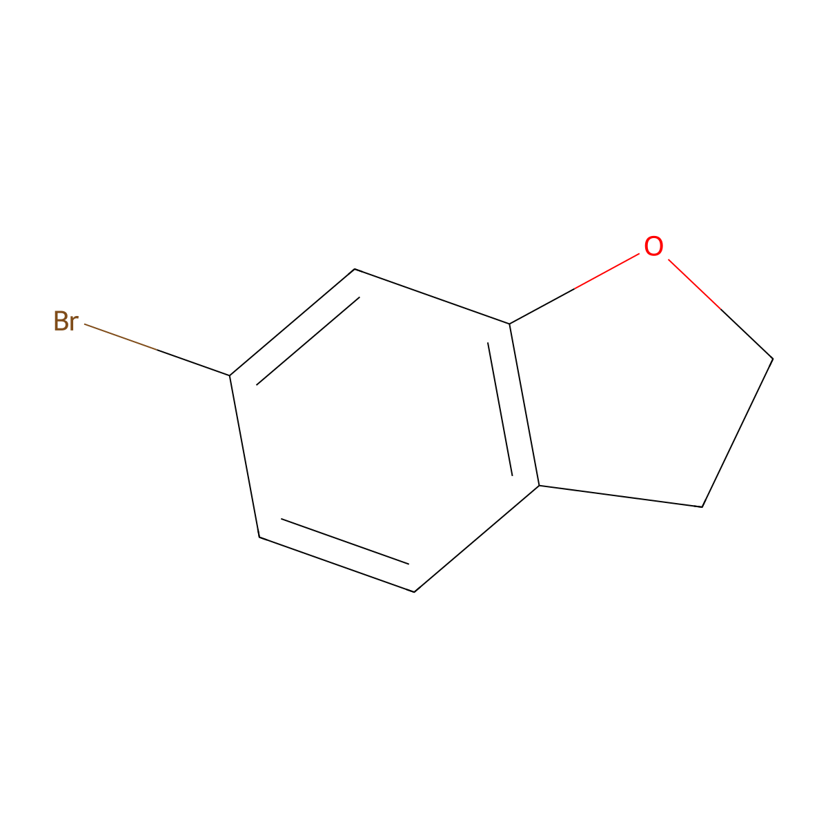 6-Bromo-2,3-dihydro-1-benzofuran molecular structure, CAS 189035-22-1