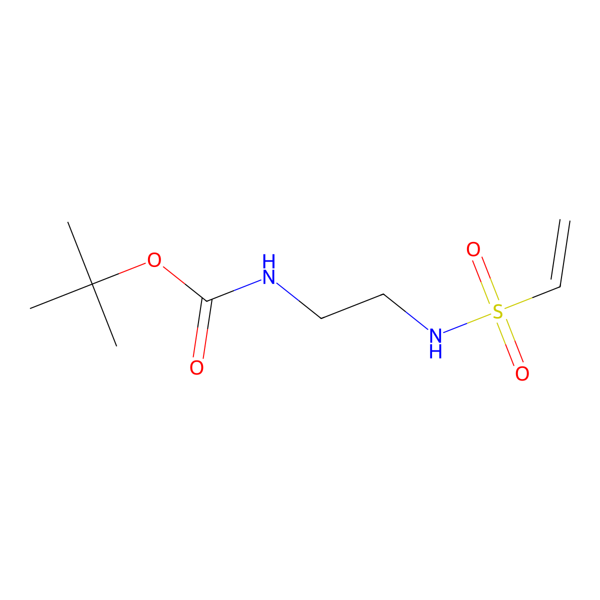 N-[2-(Boc-amino)ethyl]ethenesulfonamide molecular structure, CAS 189039-45-0
