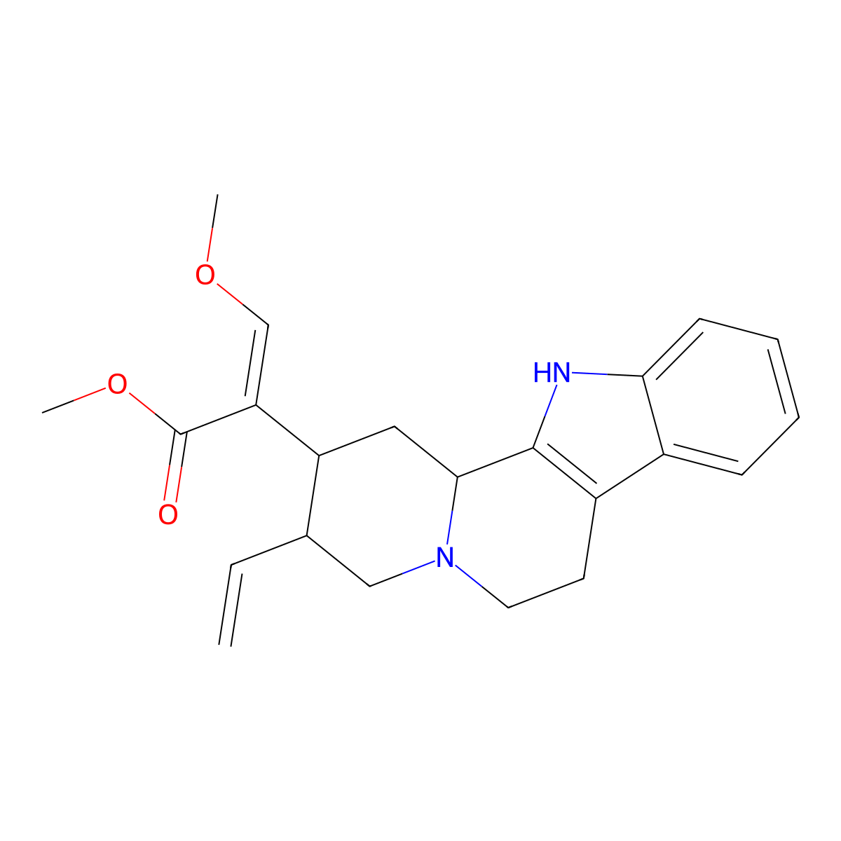 Corynantheine molecular structure, CAS 18904-54-6